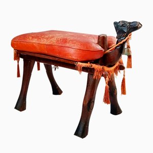 Camel Saddle Stool or Footstool, 1950s-SJU-1021443