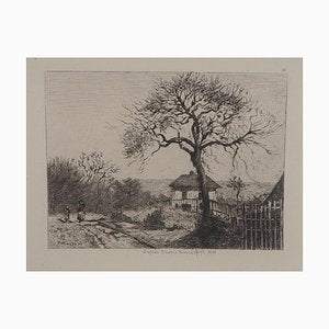 Camille Pissarro, Old House in Normandy, 1873, Engraving-KHH-1301178