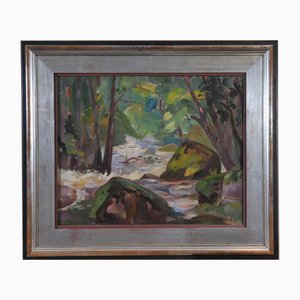 Camillo Brockelmann, Forest Stream, 1920s, Oil on Canvas-QOR-2017159