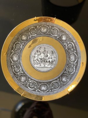 Cammei Mythological Collection Plates in Ceramic and Gold Leaf, 1960s, Set of 6-XDW-1802585