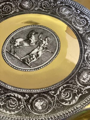 Cammei Mythological Collection Plates in Ceramic and Gold Leaf, 1960s, Set of 6-XDW-1802585