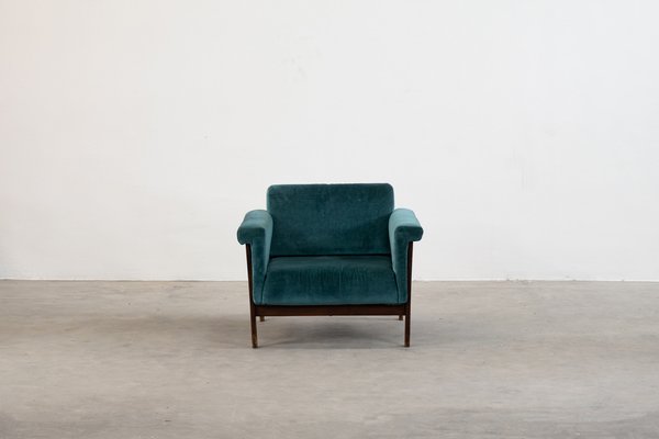 Canada Armchair in Velvet by Ettore Sottsass for Poltronova, 1950s-IVC-1422556