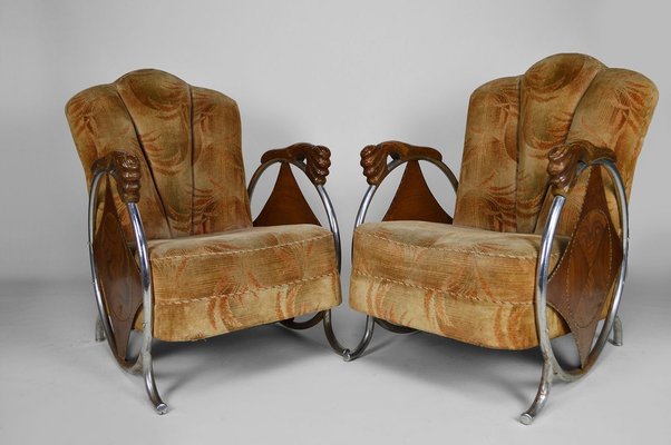 Canadian Art Deco Living Room Set from Atlas Bedding Ltd, 1931, Set of 3-XNH-897005