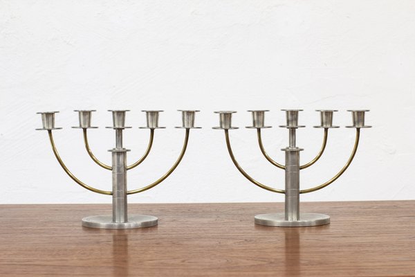 Candelabras by C.G. Hallberg, 1933, Set of 2-KO-1031439