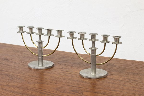 Candelabras by C.G. Hallberg, 1933, Set of 2-KO-1031439