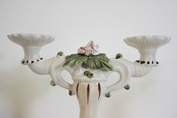 Candelabras in Ceramic from Bassano, 1970s, Set of 2-KNM-935183