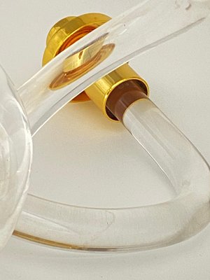 Candleholder in Acrylic Glass and Brass with Twisted Base by Dorothy Thorpe, USA, 1940-UR-1073172