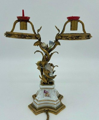 Candleholder in Porcelain and Bronze from Maison Bointaburet Boin Taburet Paris-QKG-1331559