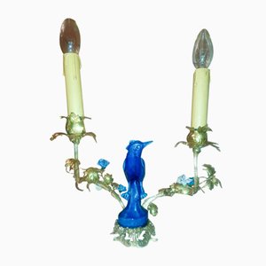 Candleholder Mounted as a Gilt Bronze Porcelain Bird Lamp-LXX-2017494