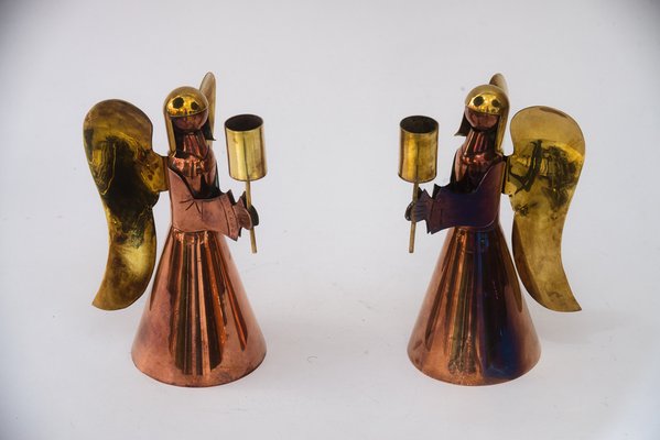 Candleholders in Angel Shape, Vienna, 1950s, Set of 2-SPD-1794522