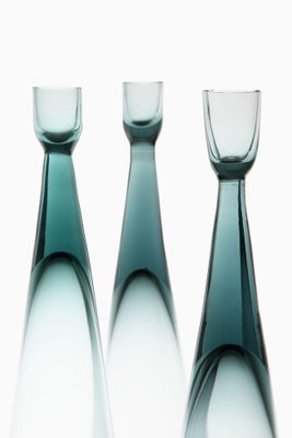 Candleholders in Glass attributed to Bengt Edenfalk, 1960s, Set of 3-SC-1754731