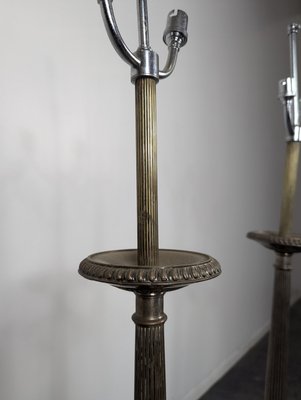 Candleholders in Silvered Bronze, Set of 2-HLV-2024370