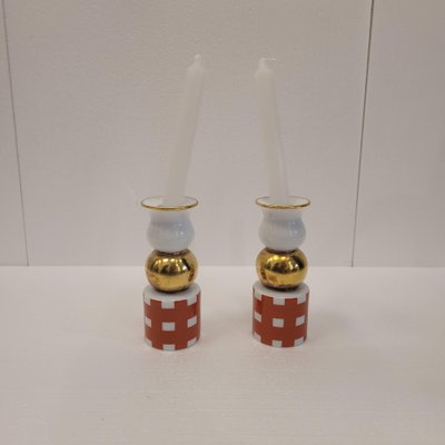 Candleholders Model Capri by Bernardaud, Limoges, France, 1990s, Set of 2-NUC-2040517