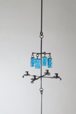 Candlestick Chandelier attributed to Gunnar Ander for Ystad Gunnar Ander, 1970s-ESB-1409253