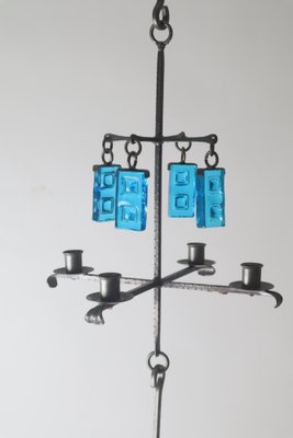 Candlestick Chandelier attributed to Gunnar Ander for Ystad Gunnar Ander, 1970s-ESB-1409253