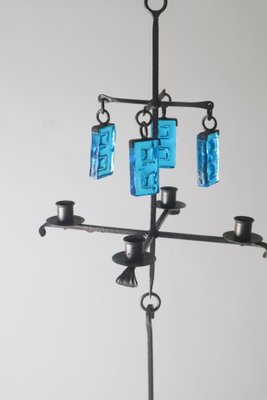 Candlestick Chandelier attributed to Gunnar Ander for Ystad Gunnar Ander, 1970s-ESB-1409253