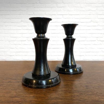 Candlesticks Number 11 by Carl Malmsten for Liljeholmens Stearinfabrik, Sweden, 1920s, Set of 2-LIV-1794771