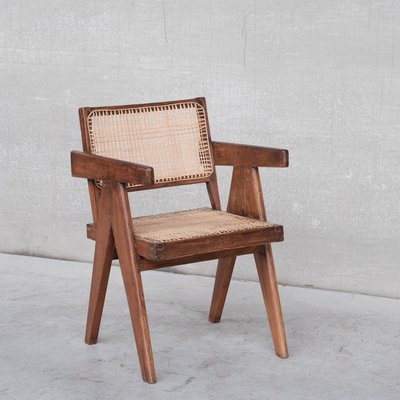 Cane and Teak Office Chair by Pierre Jeanneret-JRP-1137398