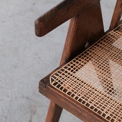 Cane and Teak Office Chair by Pierre Jeanneret-JRP-1137398