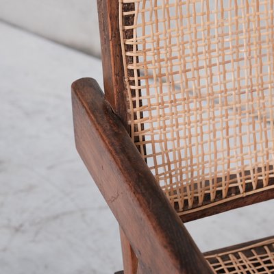 Cane and Teak Office Chair by Pierre Jeanneret-JRP-1137398