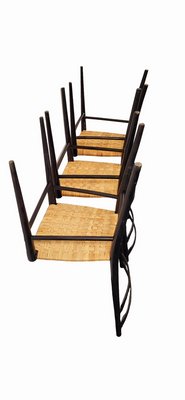 Cane Chairs in the style of Gio Ponti, Set of 3-LDW-1813625