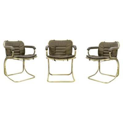 Cantilever Chairs by Gastone Rinaldi, Mid-20th-Century, Set of 3-ZCI-1241491