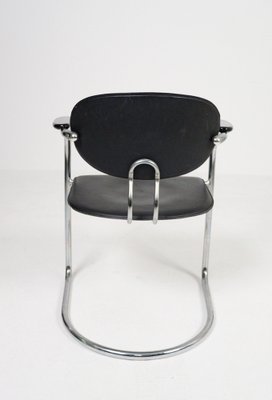 Cantilever Chairs in Leatherette and Black Wood from Effezeta, Italy, 1980s, Set of 5-HJY-1716398