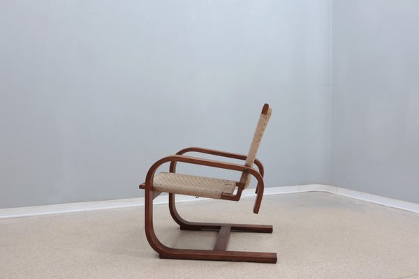 Cantilever Lounge Chair attributed to Giuseppe Pagano, 1940s-ZQ-2040502