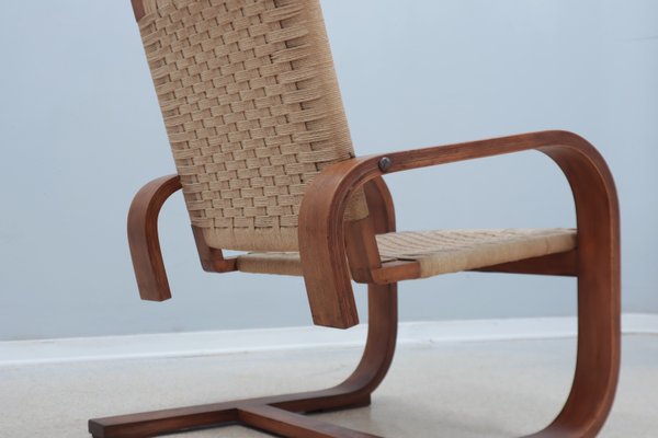 Cantilever Lounge Chair attributed to Giuseppe Pagano, 1940s-ZQ-2040502