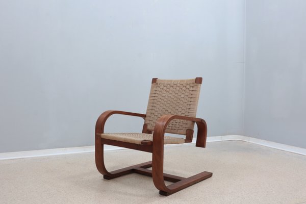 Cantilever Lounge Chair attributed to Giuseppe Pagano, 1940s-ZQ-2040502