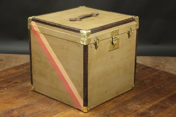 Canvas and Leather Hat Trunk-EMZ-1209203