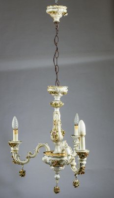 Capodimonte Chandelier, Italy, 1950s-RAQ-1360591