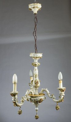 Capodimonte Chandelier, Italy, 1950s-RAQ-1360591