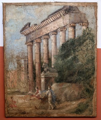 Capriccio Landscape with Roman Ruins, Tear-Off Fresco-IYX-1169645