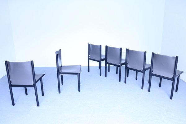 Caprile Dining Chairs by Gianfranco Frattini for Cassina, 1980s, Set of 6-SXX-753113