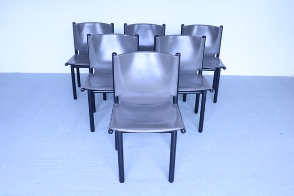 Caprile Dining Chairs by Gianfranco Frattini for Cassina, 1980s, Set of 6-SXX-753113