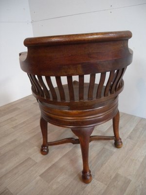 Captain's Swivel Desk Chair in Oak, England, 1900s-FEO-1781296