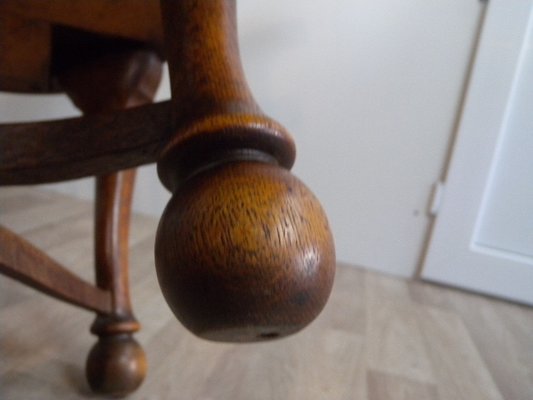 Captain's Swivel Desk Chair in Oak, England, 1900s-FEO-1781296