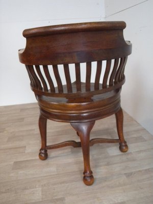 Captain's Swivel Desk Chair in Oak, England, 1900s-FEO-1781296