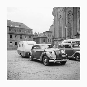 Car, Trailer at Heiligeistkriche Church Heidelberg, Germany 1938, Printed 2021-DYV-990667