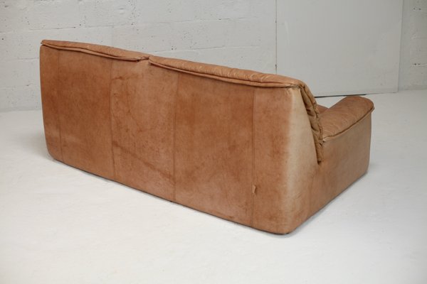 Caramel Leather 3-Seat Sofa from Cinna, 1970s-MAO-1299923