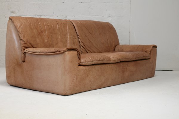 Caramel Leather 3-Seat Sofa from Cinna, 1970s-MAO-1299923