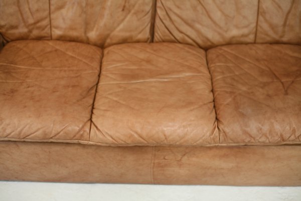 Caramel Leather 3-Seat Sofa from Cinna, 1970s-MAO-1299923