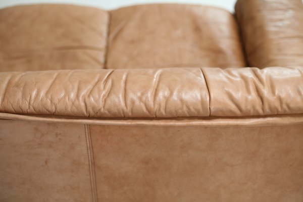 Caramel Leather 3-Seat Sofa from Cinna, 1970s-MAO-1299923