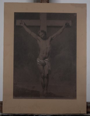 Carcone and Biacca, Christ on the Cross, 1890s, Charcoal & Pencil & Paper-VHF-1775212