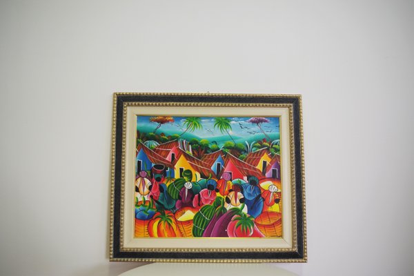 Caribbean Framed Painting, 2000s-KNM-901074