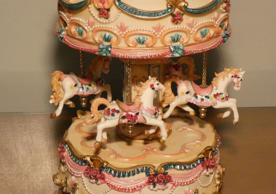 Carillon Carousel with Horses, USA, 1980s-ERB-1098461