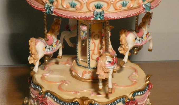 Carillon Carousel with Horses, USA, 1980s-ERB-1098461