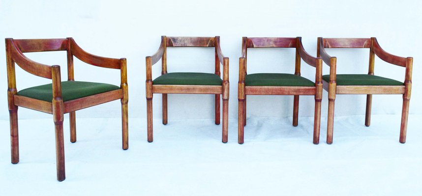 Carimate Armchairs attributed to Vico Magistretti, Italy, 1961, Set of 4-WF-1438629