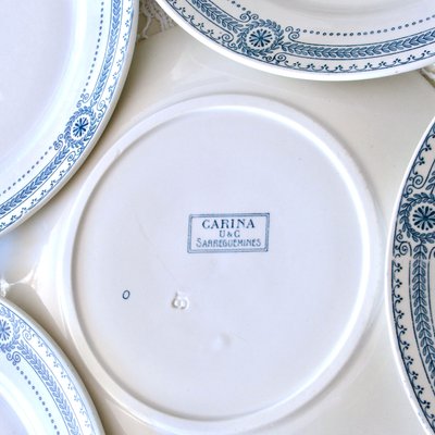 Carina Iron Earth Collection Plates from Sarreguemines, 1920s, Set of 8-SHG-2035697